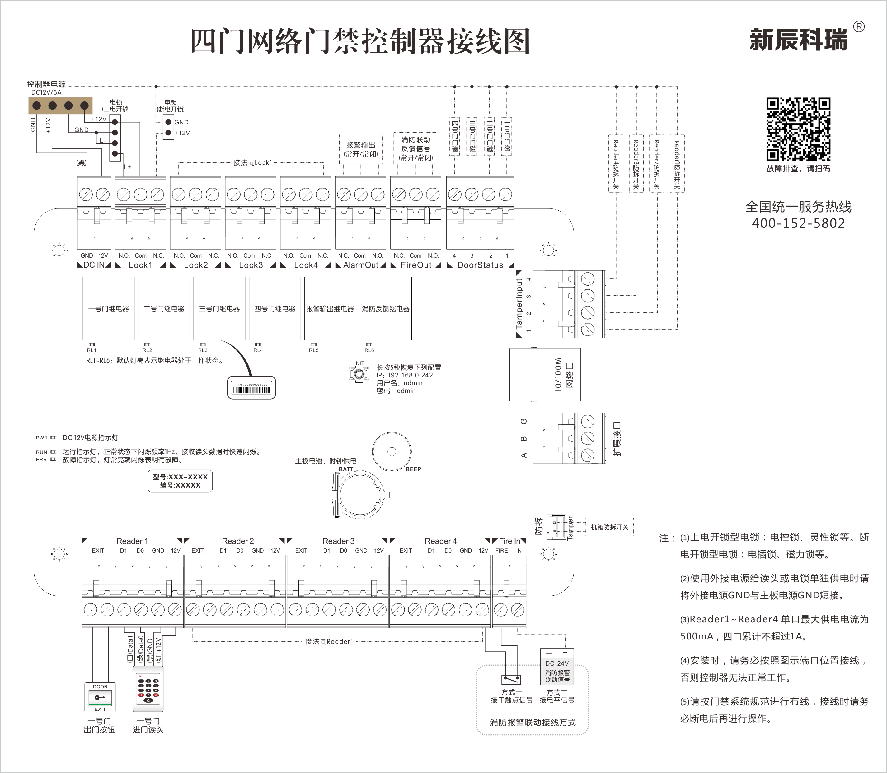 四门控制器接线图